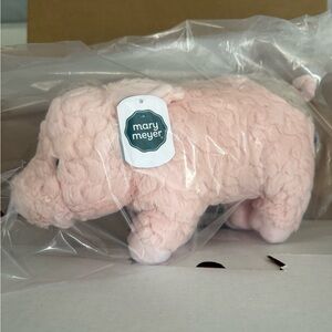 New Mary Meyer Pig Plush Stuffed Animal Piglet Putty Pink & Gray Soft 13" Long